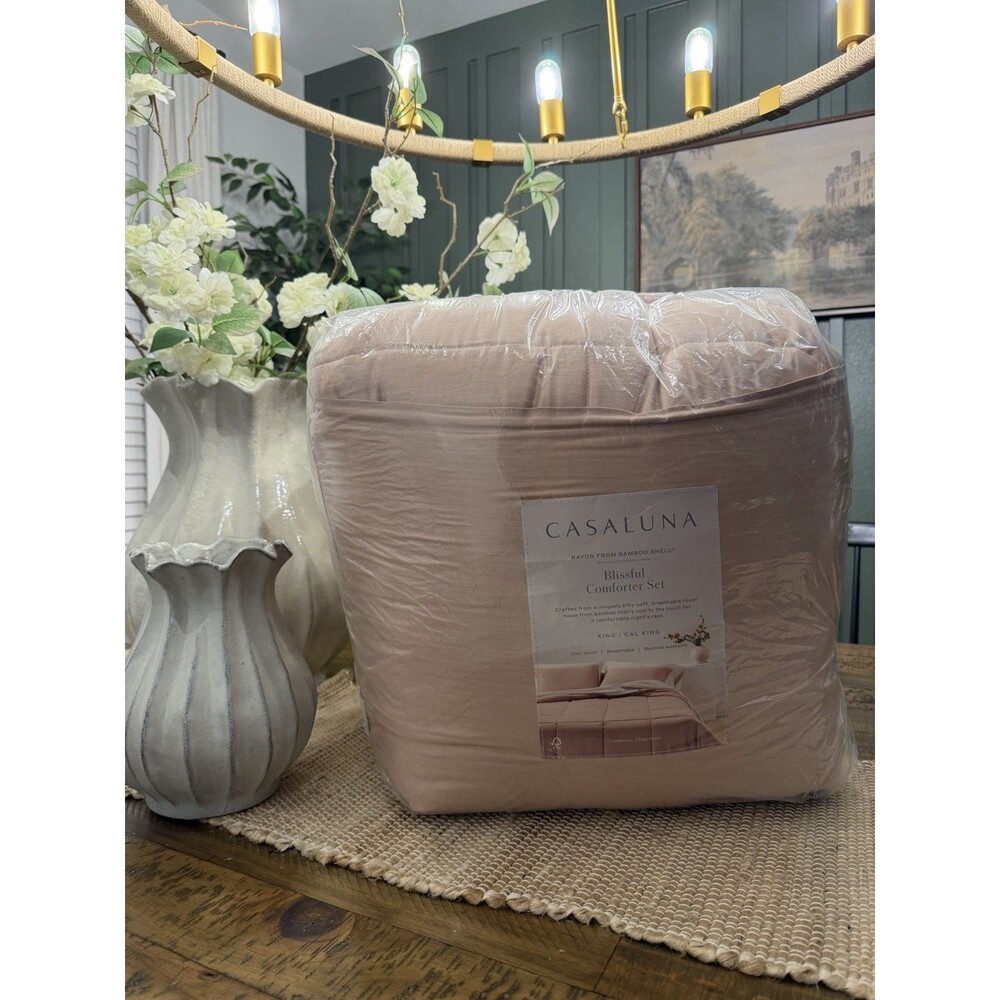 King/California King Rayon from Bamboo Comforter Set Light Adobe Clay - Casaluna